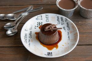 flan vegano de chocolate