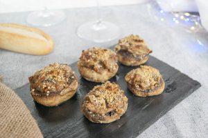champiñones rellenos veganos