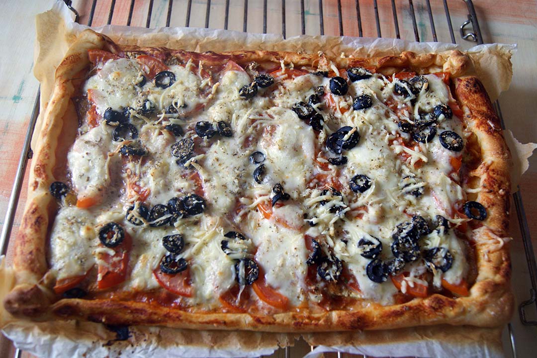 Pizza de berenjenas al horno