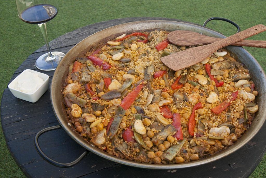 Paella de verduras casera Verde que te como verde